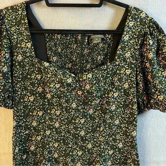 FRENCH CONNECTION Delmira Verona Floral Print Mini Dress Size 10 - Picture 5 of 10